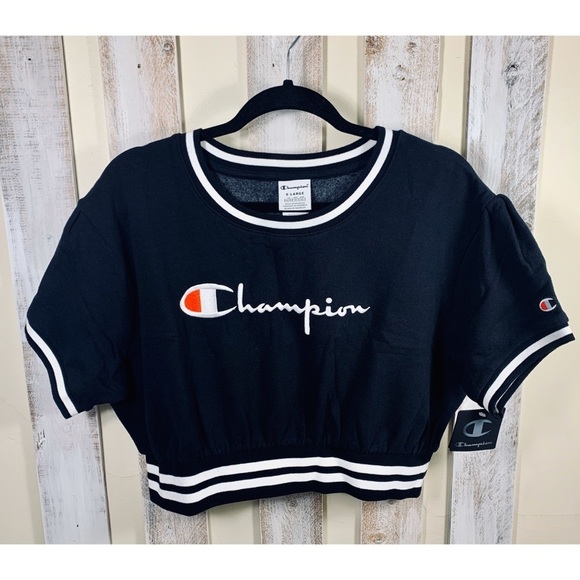 Champion Vintage Wash Fleece Cropped Crew Top - Picture 2 of 7